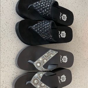 Yellow Box jewel sandal, brand new